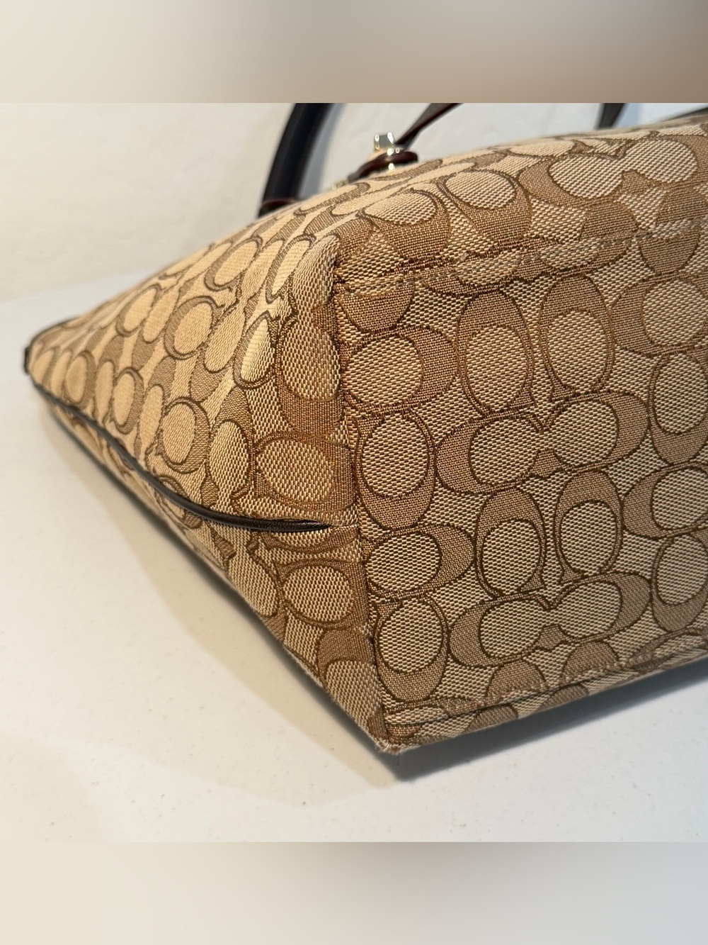 Coach Signature Jacquard Taylor Tote Bag - Picture 7 of 12